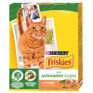 Корм для кошек Friskies Indoor, 300 г, курица и зелень
