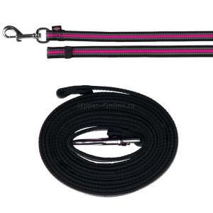 Поводок для собак Trixie Fusion S, черный/розовый