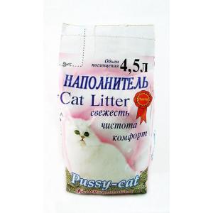 Наполнитель для кошачьего туалета Pussy-cat, 2.5 кг, 4.5 л