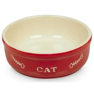 Миска для кошек Nobby Cat, 240 мл, размер 13.5x5​см., красный