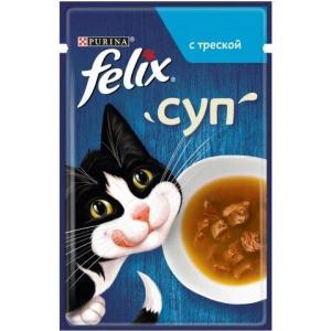 Корм для кошек Felix Суп, 48 г, треска