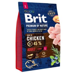 Корм для собак Brit Premium by Nature Adult L, 3 кг, курица