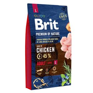 Корм для собак Brit Premium by Nature Adult L, 8 кг, курица