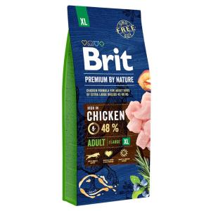 Корм для собак Brit Premium by Nature Adult XL, 15 кг, курица