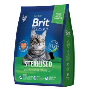 Корм для кошек Brit Premium Cat Sterilised, 800 г, курица