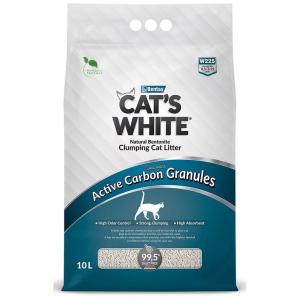Наполнитель для кошачьего туалета CAT"S WHITE Active Carbon Granules, 8.5 кг, 10 л