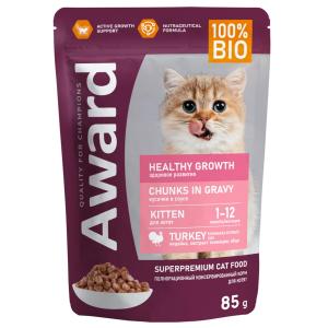 Корм для котят AWARD Healthy growth, 85 г, индейка