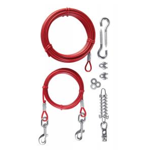 Трос для собак Trixie Tie Out Cable, размер 15м, красный