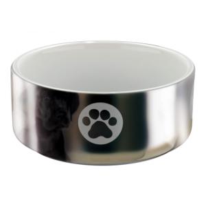 Миска для собак Trixie Ceramic Bowl S, размер 12см., серебряный / белый