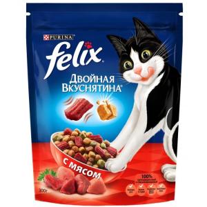 Корм для кошек Felix Двойная Вкуснятина, 300 г, мясо