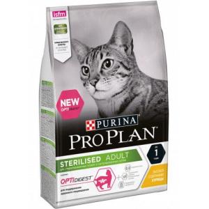 Корм для кошек Pro Plan Sterilised Optirenal, 3 кг, курица