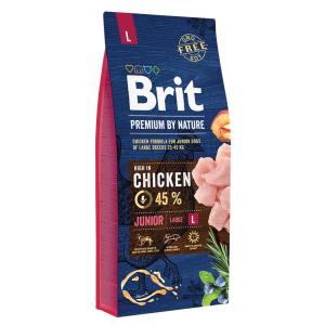 Корм для щенков Brit Premium by Nature Junior L, 15 кг, курица