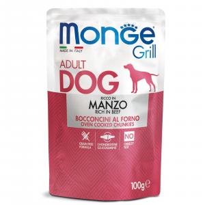 Monge Dog корм для собак Monge Grill Pouch, 100 г, говядина