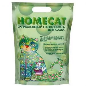 Наполнитель для кошачьих туалетов Homecat Зеленое Яблоко, 12.09 кг, 30 л