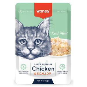 Корм  для кошек Wanpy Cat, 85 г, курица и гребешок