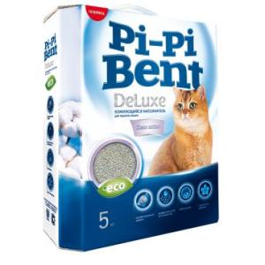 Наполнитель для кошачьего туалета Pi-Pi Bent DeLuxe Clean Cotton, 5 кг