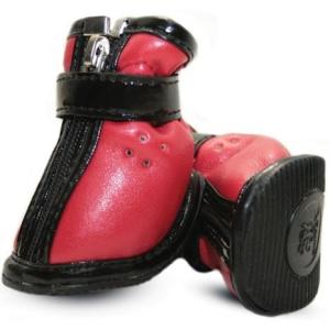 Обувь для собак Triol 073YXS, размер 7, размер 10см., розовый / черный