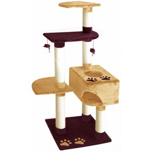 Домик-когтеточка для кошек Fauna International LETICIA, размер 50х50х138см.