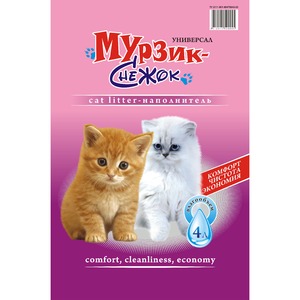 Наполнитель для кошачьего туалета Мурзик, 2.5 кг, 4 л