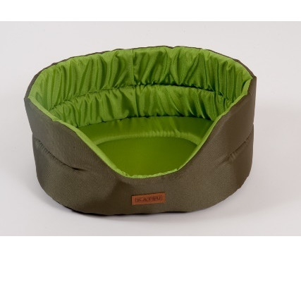 Лежак для собак Katsu Classic Shine  S, размер 46х42х18см., хаки/зеленый