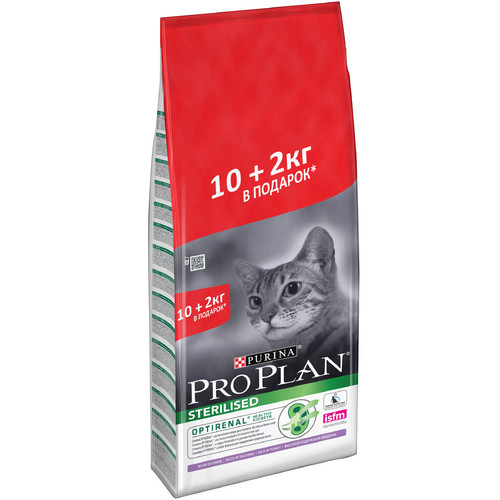 Промонабор для кошек Pro Plan Sterilised, 12 кг, индейка