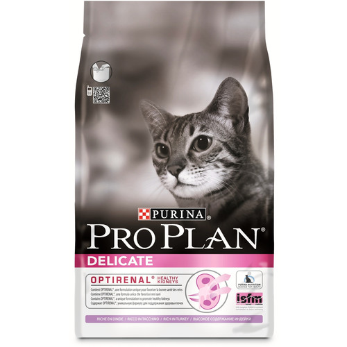 Корм для кошек Pro Plan Delicate, 1.5 кг, индейка с рисом