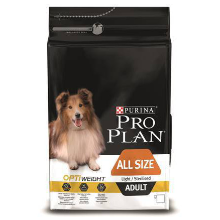 Корм для собак Pro Plan Light/Sterilised Adult All Size, 14 кг, курица с рисом