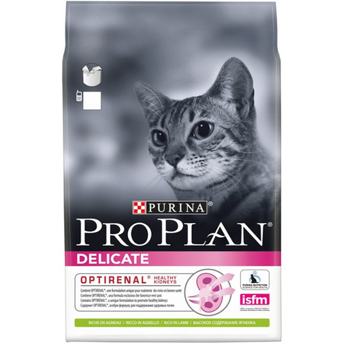 Корм для кошек Pro Plan Delicate, 3 кг, ягненок